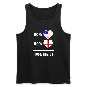 England and USA Genius / gift - Men's Premium Organic Tank Top - black - Front - Michal (187cm)