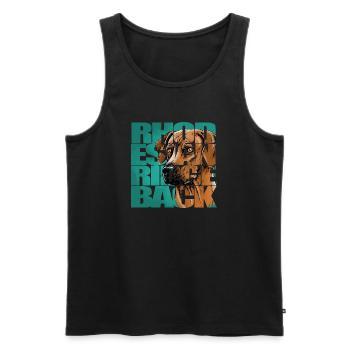 Rhodesian Ridgeback - Männer Premium Bio Tank Top - Schwarz - Vorne - AI Model Male 178 light (178cm)