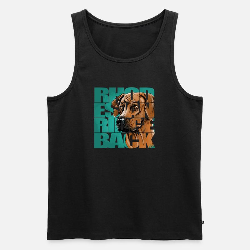 Rhodesian Ridgeback - Männer Premium Bio Tank Top - Schwarz