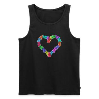 Süßigkeiten Bonbon Zucker Naschkatzen Nachspeise - Männer Premium Bio Tank Top - Schwarz - Vorne - AI Model Male 178 light (178cm)
