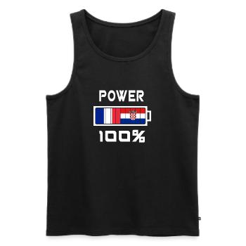 France and Croatia are in power - Men's Premium Organic Tank Top - black - Front - Michal (187cm)