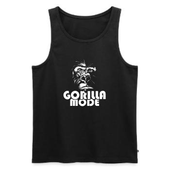 Monkey Gorilla Icon Illustration Logo icon Graphic - Men's Premium Organic Tank Top - black - Front - AI Model Male 178 light (178cm)