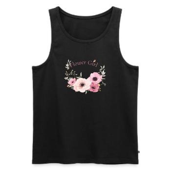 fleur fille fleurs fille romantique petite amie lol - Débardeur bio Premium Homme - noir - Devant - Michal (187cm)