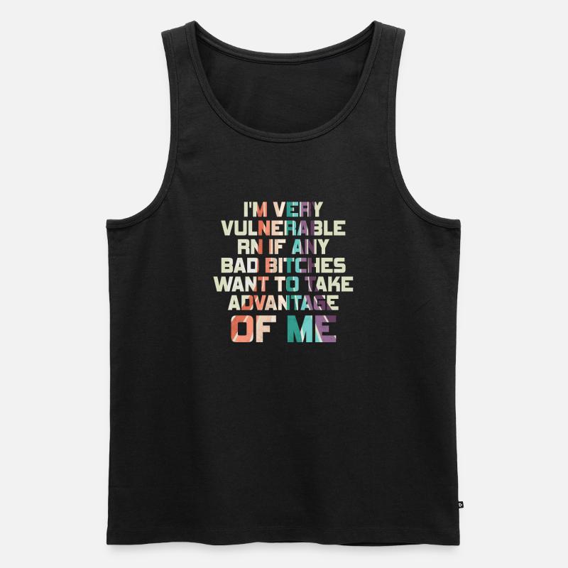 I'm Very Vulnerable RN - Männer Premium Bio Tank Top - Schwarz