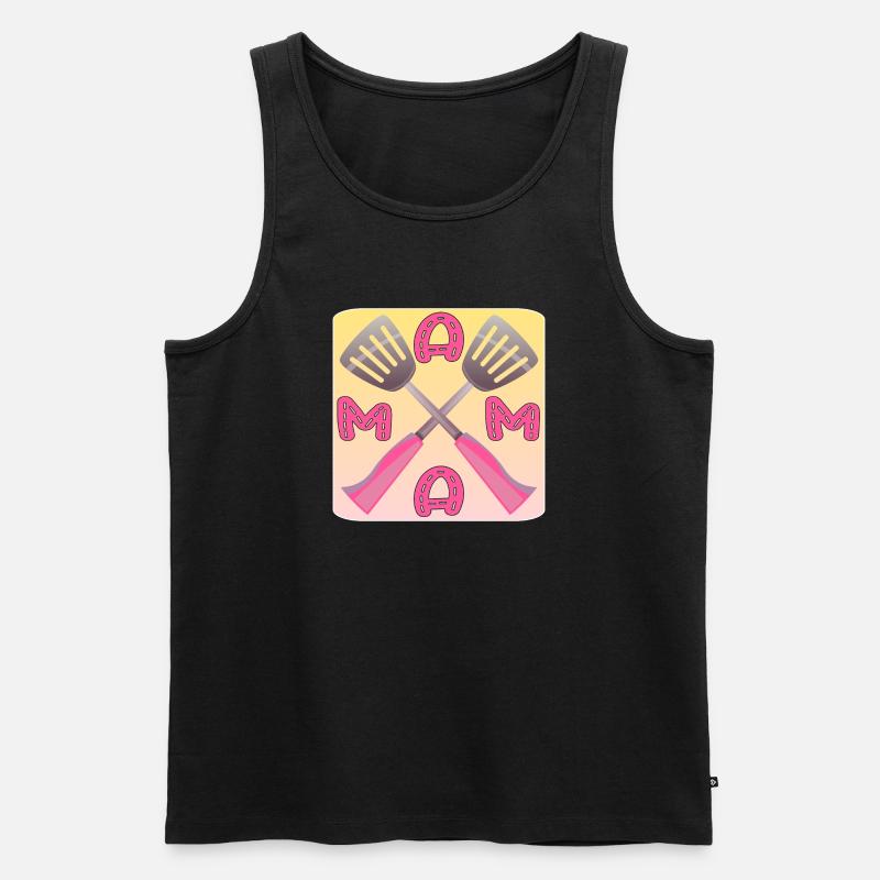 Hobby KOCHEN - MAMA - Männer Premium Bio Tank Top - Schwarz