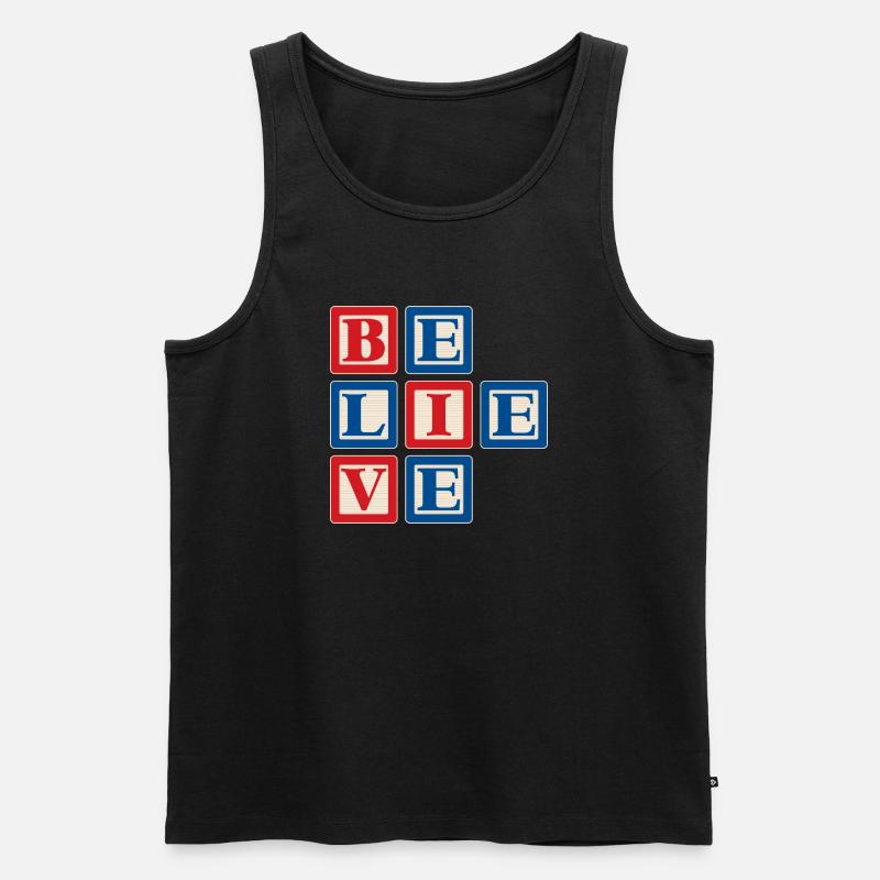 Glauben 2 - Männer Premium Bio Tank Top - Schwarz