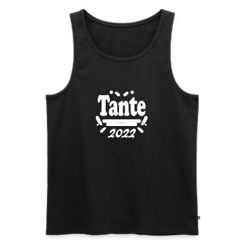 Tante 2022 - Werdende Tante - Tante werden - Männer Premium Bio Tank Top - Schwarz - Vorne - AI Model Male 178 light (178cm)