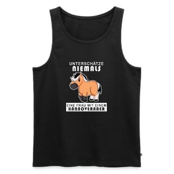 Hannoveraner Pferd Hauspferd - Männer Premium Bio Tank Top - Schwarz - Vorne - Michal (187cm)