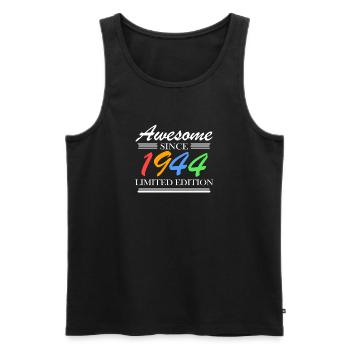 1944 - Jahrgang 1944 - Fantastisch seit 1944 - Männer Premium Bio Tank Top - Schwarz - Vorne - Michal (187cm)