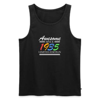1935 - Jahrgang 1935 - Männer Premium Bio Tank Top - Schwarz - Vorne - Michal (187cm)