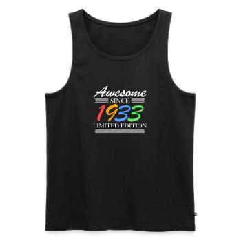 1933 - Männer Premium Bio Tank Top - Schwarz - Vorne - AI Model Male 178 light (178cm)