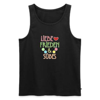 Süßigkeiten Naschkatzen Lecker Bonbon Statement - Männer Premium Bio Tank Top - Schwarz - Vorne - Michal (187cm)