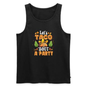 Let’s Taco Bout A Party Taco Anniversaire - Débardeur bio Premium Homme - noir - Devant - Michal (187cm)