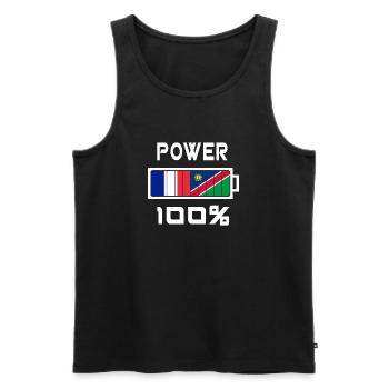 Namibia and France are in power - Men's Premium Organic Tank Top - black - Front - AI Model Male 178 light (178cm)