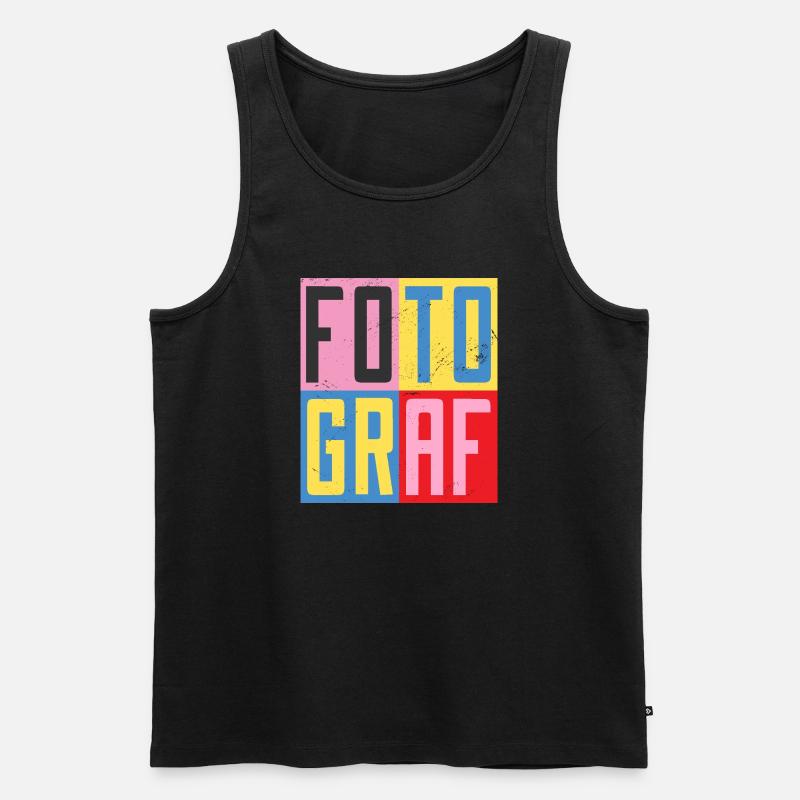 Fotograf Design - Männer Premium Bio Tank Top - Schwarz