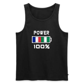 Performance du Nigeria et de la France 100% - Débardeur bio Premium Homme - noir - Devant - Michal (187cm)
