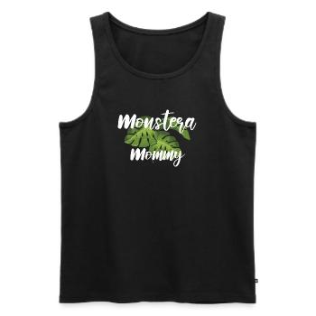 Monstera Mommy Pflanzenmama Pflanzen Geschenk - Männer Premium Bio Tank Top - Schwarz - Vorne - AI Model Male 178 light (178cm)