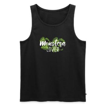 Monstera Lover Tropische Pflanzen Geschenk - Männer Premium Bio Tank Top - Schwarz - Vorne - AI Model Male 178 light (178cm)