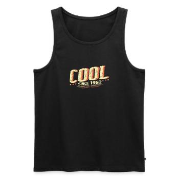 Cool since 1982 - Men's Premium Organic Tank Top - black - Front - Michal (187cm)