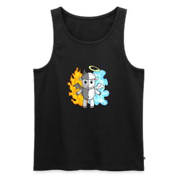 Sheep - Angels and Devils - Men's Premium Organic Tank Top - black - Front - AI Model Male 178 light (178cm)