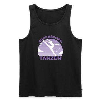 Tanzen Tänzerin Mädchen Hobby Geschenk - Männer Premium Bio Tank Top - Schwarz - Vorne - Michal (187cm)