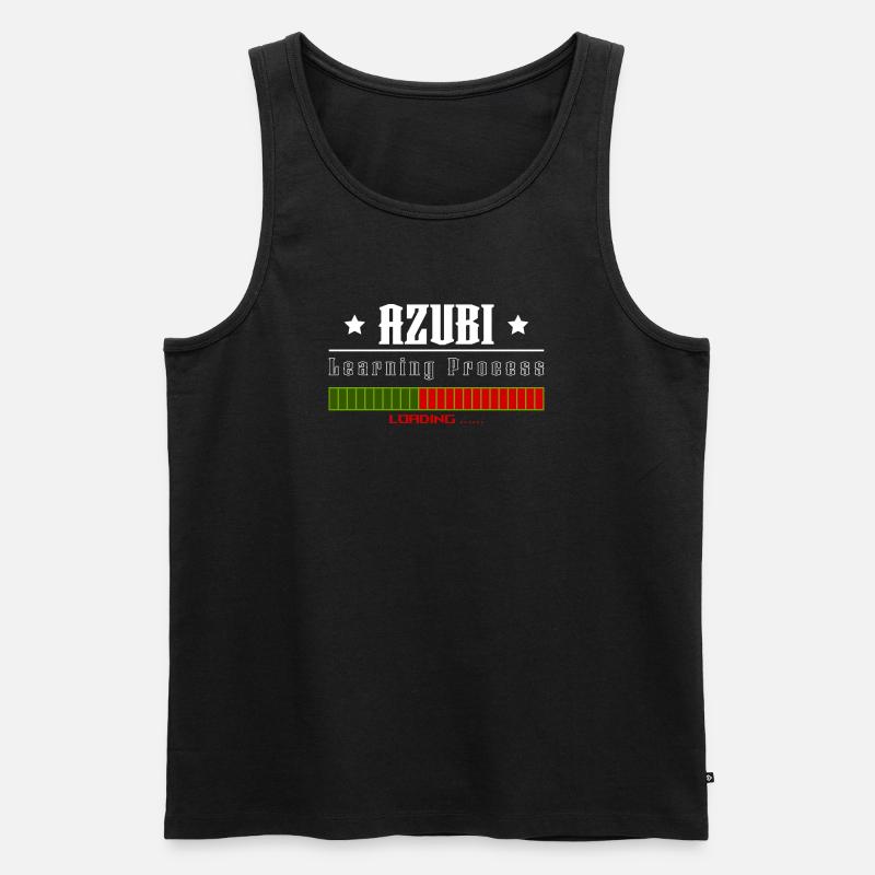 AZUBI learning process loading tshirt - Männer Premium Bio Tank Top - Schwarz