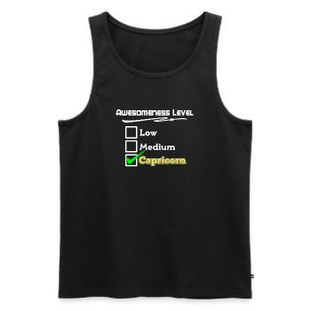 Esoteric Statement Capricorn Horoscope Tides - Men's Premium Organic Tank Top - black - Front - AI Model Male 178 light (178cm)