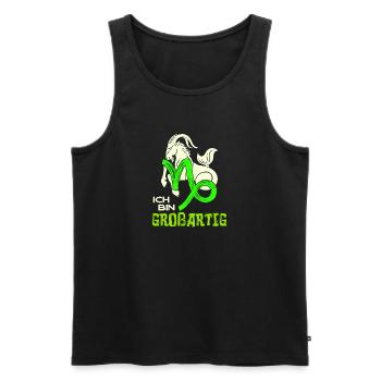 Sternzeichen Horoskop Steinbock Cool Statement - Männer Premium Bio Tank Top - Schwarz - Vorne - Michal (187cm)