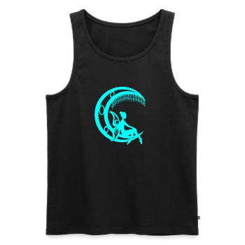 Märchenfiguren, mondsichel elfensilhouette - Männer Premium Bio Tank Top - Schwarz - Vorne - AI Model Male 178 light (178cm)