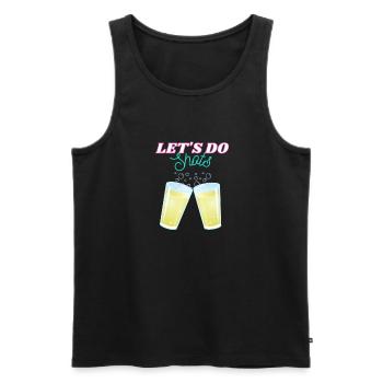 Let's do shots - Funny Drinking Shirt - Männer Premium Bio Tank Top - Schwarz - Vorne - Michal (187cm)