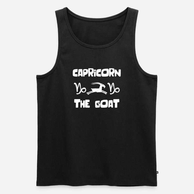 Tierkreiszeichen Statement Steinbock Horoskop - Männer Premium Bio Tank Top - Schwarz