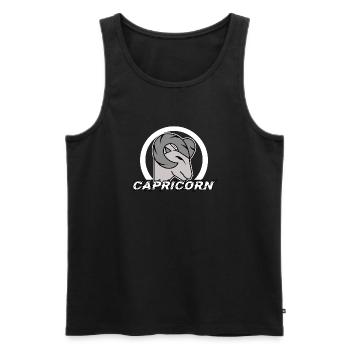 Horoskop Steinbock Tierkreiszeichen Astronomie - Männer Premium Bio Tank Top - Schwarz - Vorne - Michal (187cm)