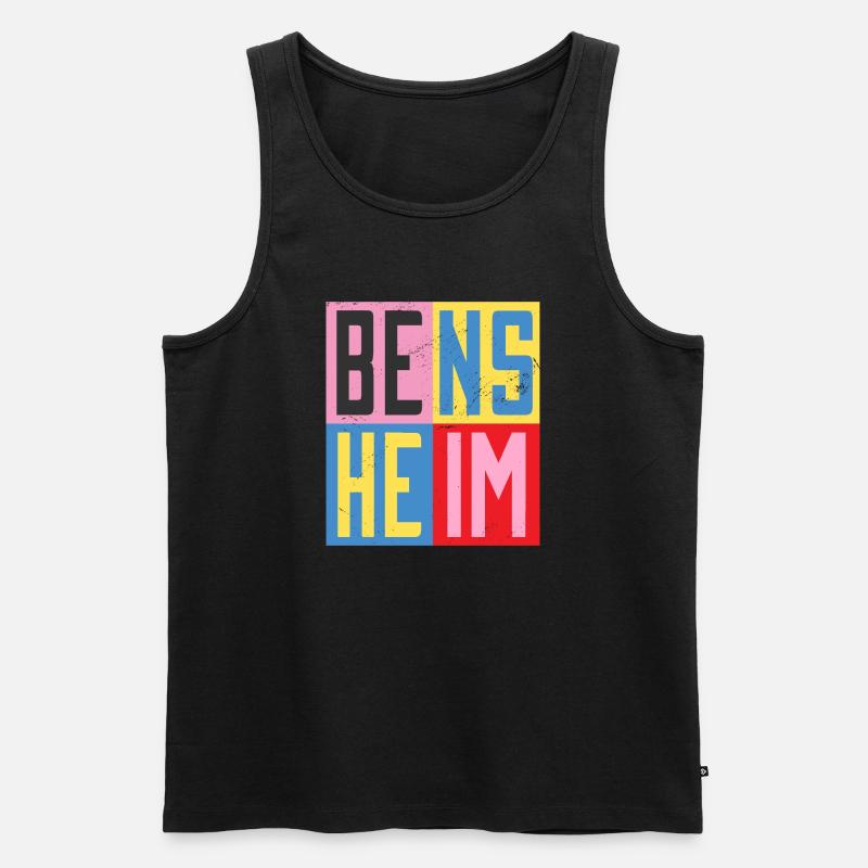 Bensheim Städte Design - Männer Premium Bio Tank Top - Schwarz
