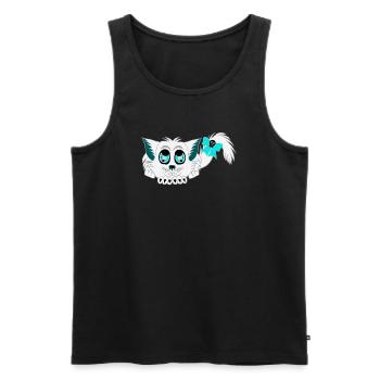 Geister-katze, Halloween Outfit, Mädchen - Männer Premium Bio Tank Top - Schwarz - Vorne - AI Model Male 178 light (178cm)