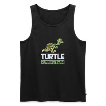 Turtle running team neu - Männer Premium Bio Tank Top - Schwarz - Vorne - Michal (187cm)