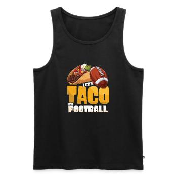 Taco Bout Football Match Day - Men's Premium Organic Tank Top - black - Front - AI Model Male 178 light (178cm)