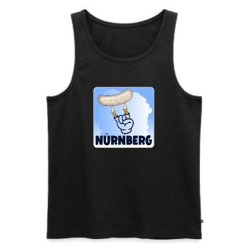 NÜRNBERG WEIßWURST - ZOMBIE - Männer Premium Bio Tank Top - Schwarz - Vorne - AI Model Male 178 light (178cm)