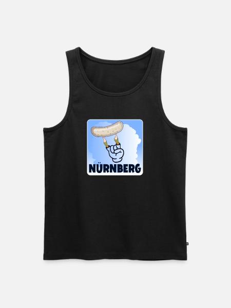 NÜRNBERG WEIßWURST - Männer Premium Bio Tank Top - Schwarz