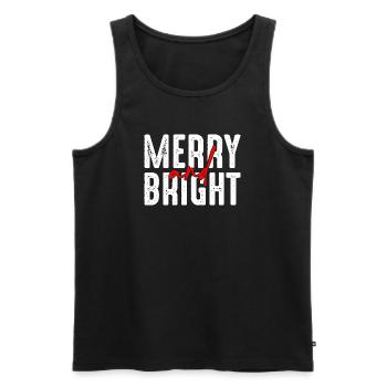 Scénario de Noël joyeux et lumineux - Débardeur bio Premium Homme - noir - Devant - AI Model Male 178 light (178cm)