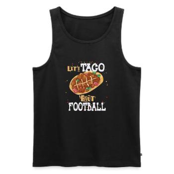 Taco Bout Football Match Day - Men's Premium Organic Tank Top - black - Front - AI Model Male 178 light (178cm)