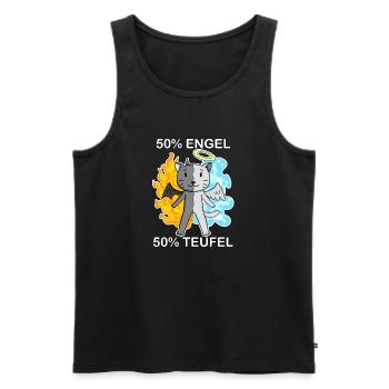 Katze Katzenrasse Britisch Kurzhaar - Männer Premium Bio Tank Top - Schwarz - Vorne - Michal (187cm)