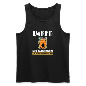Imker Imkerei Honig Bienen - Männer Premium Bio Tank Top - Schwarz - Vorne - Michal (187cm)