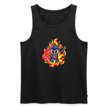 4. Geburtstag Junge 4 Jahre alt Ninja - Männer Premium Bio Tank Top - Schwarz - Vorne - Michal (187cm)