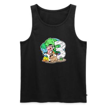 3. Geburtstag Niedliche Tiere 3 Jahre alt - Männer Premium Bio Tank Top - Schwarz - Vorne - Michal (187cm)