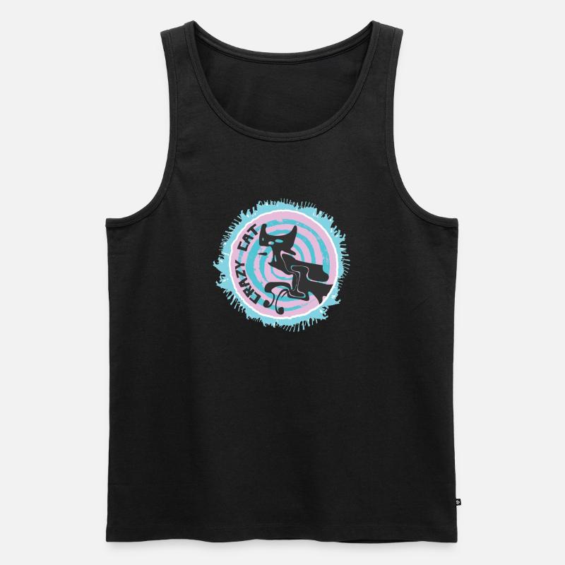 Ausgefallenes Katzendesign - Männer Premium Bio Tank Top - Schwarz