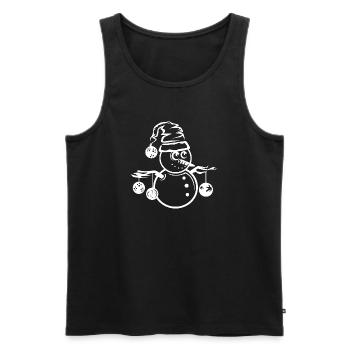 santa graphic icon snowman santa claus xmas - Men's Premium Organic Tank Top - black - Front - Michal (187cm)