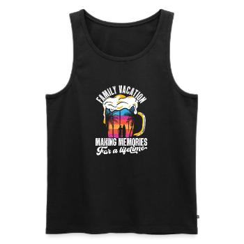 Family Vacation Making Memories Lifetime - Men's Premium Organic Tank Top - black - Front - AI Model Male 178 light (178cm)