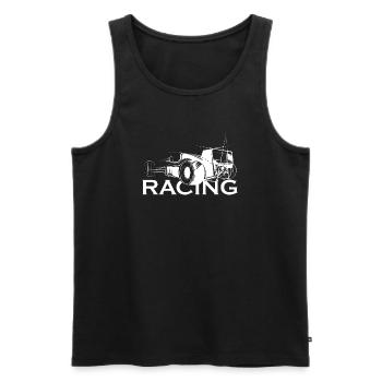 Illustration de voiture de course icône logo icône graphique - Débardeur bio Premium Homme - noir - Devant - AI Model Male 178 light (178cm)