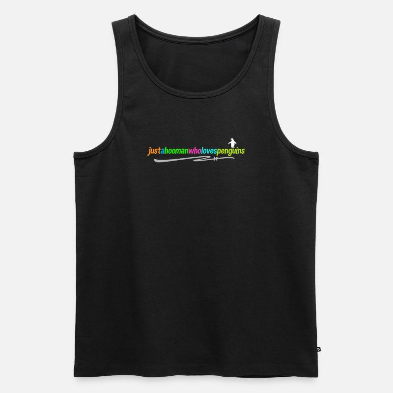 Antarktis Pinguin Statement Vogel Tier Seevogel - Männer Premium Bio Tank Top - Schwarz