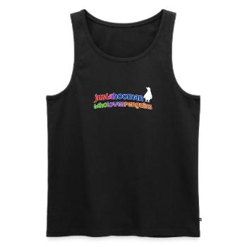 Bird Animal Penguin Zoo South Pole Statement Seabird - Men's Premium Organic Tank Top - black - Front - Michal (187cm)